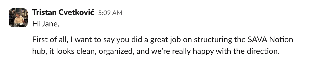 Client feedback from SAVA Amsterdam